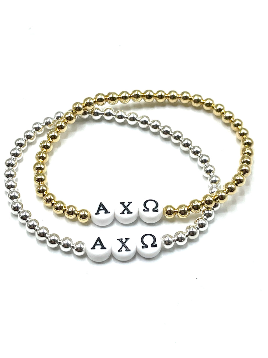 4MM Sorority Bracelets Alpha Chi Omega Nathalieb.designs