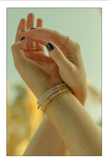 Beaded Stacking Bracelet 14k Gold Fill Stretch Bracelet 3mm and